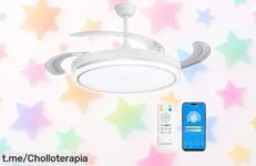 Ventilador de techo LEDuni con aspas automáticas, súper potente y regulable: ¡Oferta loca que no puedes dejar pasar para disfrutar todo el año en casa!
