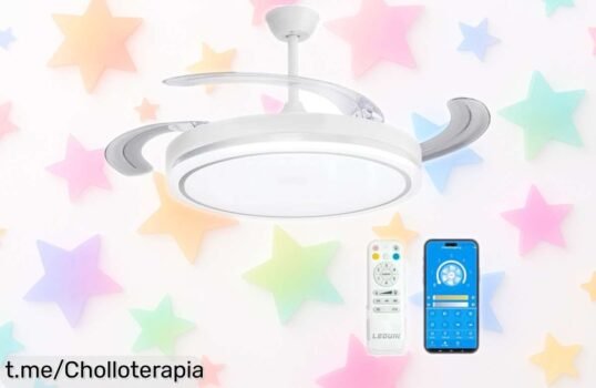 Ventilador de techo LEDuni con aspas automáticas, súper potente y regulable: ¡Oferta loca que no puedes dejar pasar para disfrutar todo el año en casa!