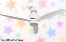 Ventilador de techo Mellerware Brizy Bright con luz LED a un precio regalado, ¡disfruta del aire perfecto sin complicaciones y dale un toque especial a tu hogar ya!