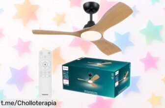 Ventilador de techo Philips con luz LED ajustable y mando a distancia a precio loco: ¡da un respiro fresco y brillante a tu salón antes que se acabe la oferta!