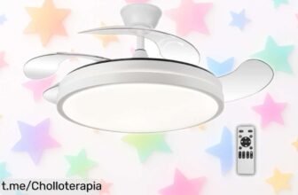 Ventilador de techo con aspas invisibles y luz LED que cambia de tono, ahora a un precio tirado ¡No dejes pasar este ofertón para dar un giro elegante a tu sala!
