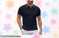 Versátil y cómodo polo de algodón para hombre, súper transpirable y perfectos lavados: ¡no dejes escapar este ofertón que hará tu día a día más fresco!