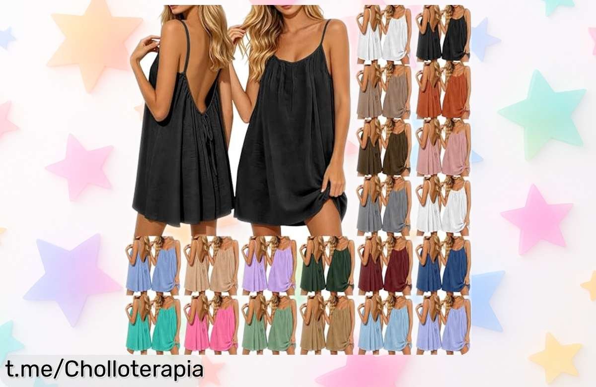 Vestido casual sin mangas espectacular que se ajusta perfecto para tus días de playa, ¡aplica el cupón y disfruta del precio descabellado para brillar este verano!