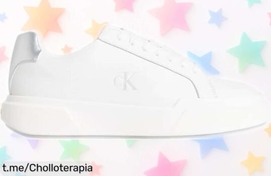 Zapas Calvin Klein LTH Met para mujer con suela gruesa y cordones, el precio ha caído en picado ¡No dejes pasar este chollazo que hará brillar tu estilo!