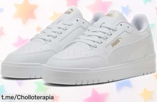 Zapatillas Puma Shuffle Downtown blancas con cordones que ajustan de lujo, ¡super chollo! Prueba el estilo clásico y cómodo al mejor precio, no lo dejes escapar.