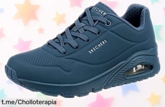 Zapatillas Skechers Uno para mujer, el ofertón que necesitas: suela antideslizante y cordones fáciles para pisar confiada cada día. ¡No dejes pasar esta locura!
