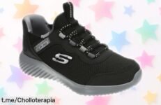 Zapatillas infantiles Skechers Bounder BriskBurst, la solución perfecta para peques: cómodas, lavables y con estilo. ¡Aprovecha este chollo y hazles sonreír en cada paso!