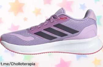 Zapatillas junior Adidas RUNFALCON para que tus peques corran como flechas: super chollo con suela antideslizante, ¡aprovecha esta oferta antes de que se acabe!