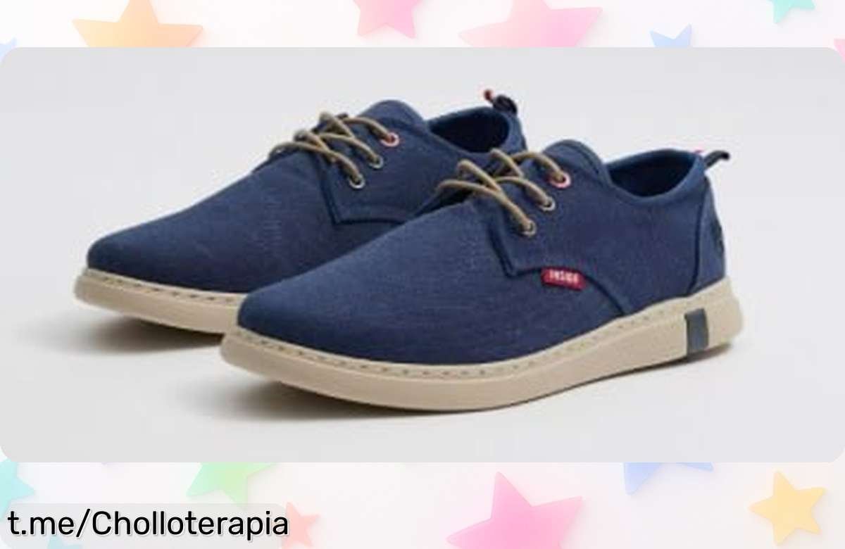 Zapatos de lona INSIDE con suela cruda y cordones que molan un montón, ¡aprovecha este ofertón brutal que no se repetirá!