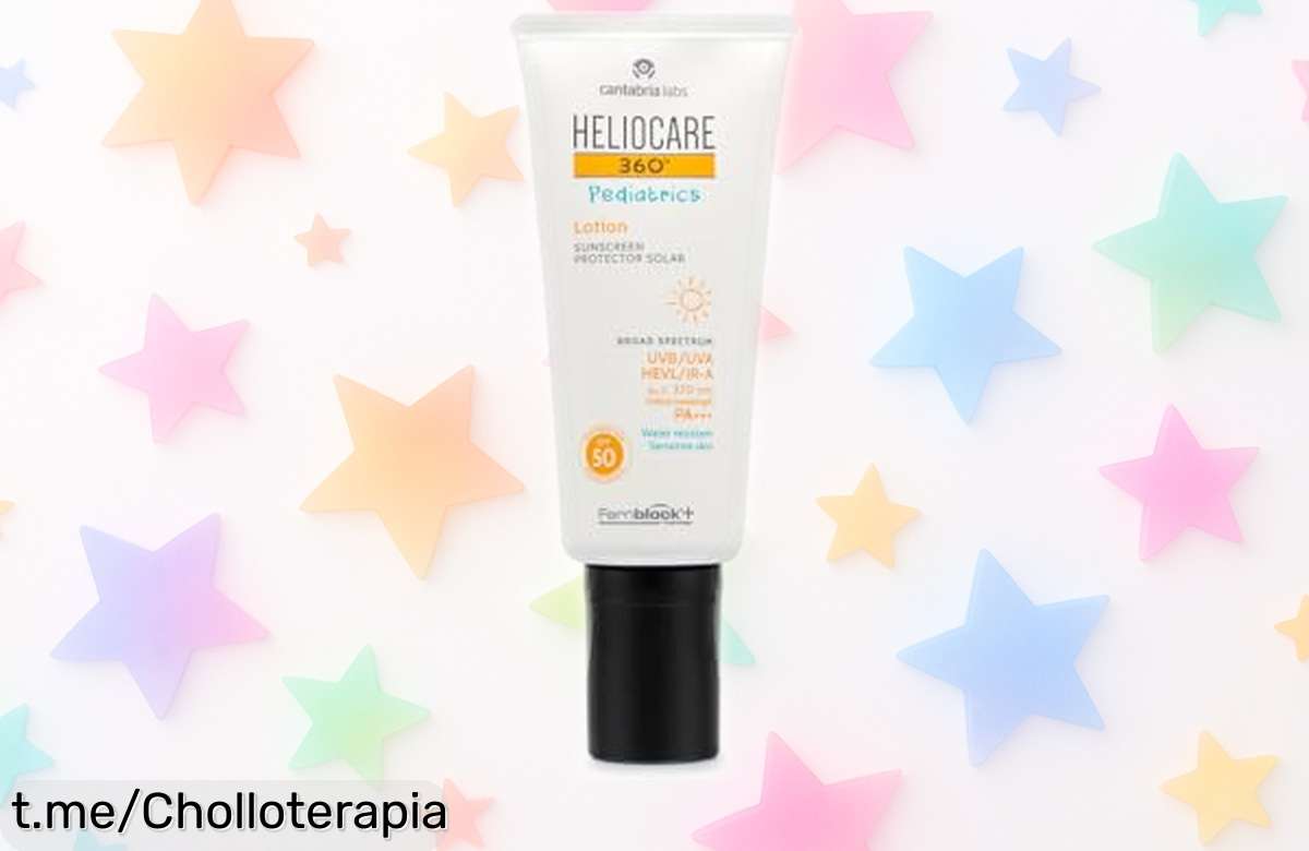 Loción fotoprotectora para niños Heliocare 360º Pediatrics: chollo ligero y resistente al agua que protege y cuida la piel sensible sin pegajosidad, ¡aprovéchalo ya!