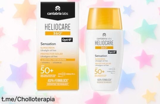 Protector solar facial ultra ligero Heliocare 360º Sensation ahora a un precio loco, cuida tu piel y disfruta del verano sin brillos ni preocupaciones, ¡no te lo pierdas!