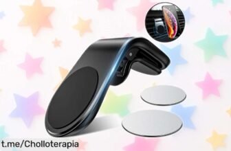 Soporte magnético para móvil con giro 360º, oferta brutal para tu coche que no puedes dejar pasar ¡Aprovecha este chollazo y haz tus viajes más fáciles!