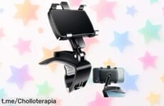 Súper soporte para móvil que gira 360º, se adapta a cualquier coche y es antideslizante; ¡no dejes escapar este precio loco! Lleva tu smartphone siempre a mano en la carretera.