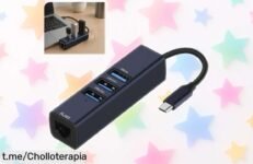 Adaptador USBC 4 en 1 LgCiXli con Ethernet Gigabit, conexión rapidísima y diseño de aluminio a un precio que te dejará boquiabierto ¡No pierdas la oportunidad!