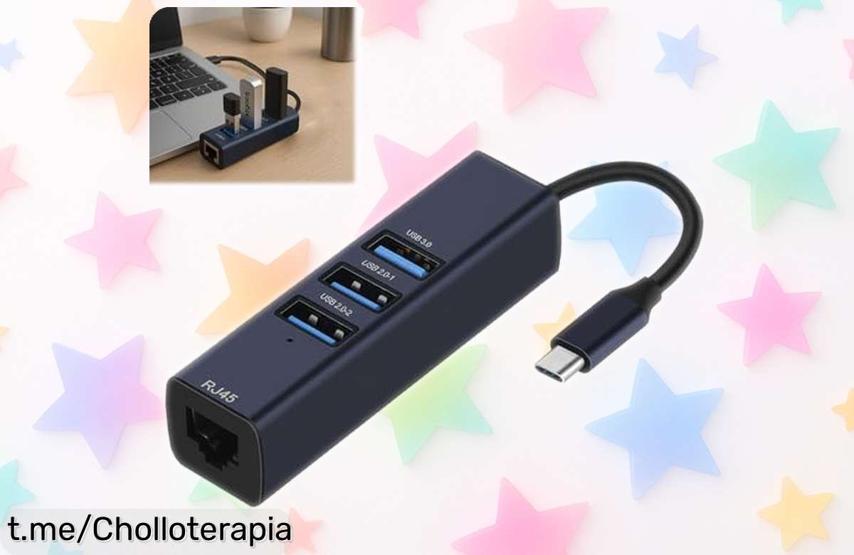 Adaptador USBC 4 en 1 LgCiXli con Ethernet Gigabit, conexión rapidísima y diseño de aluminio a un precio que te dejará boquiabierto ¡No pierdas la oportunidad!