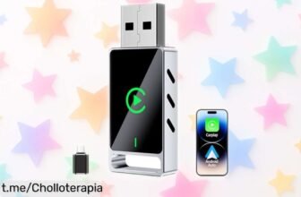 Adaptador inalámbrico CarPlay para el coche: ¡Conéctate sin líos de cables a un precio loco y disfruta de la libertad al volante! No te quedes sin el tuyo.