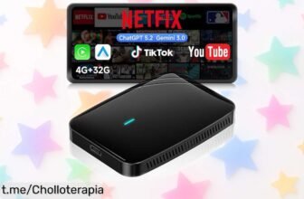 Adaptador inalámbrico para CarPlay y Android Auto: Conéctalo todo sin líos y disfruta de Netflix, YouTube y TikTok por un precio de risa. ¡No te lo pierdas!