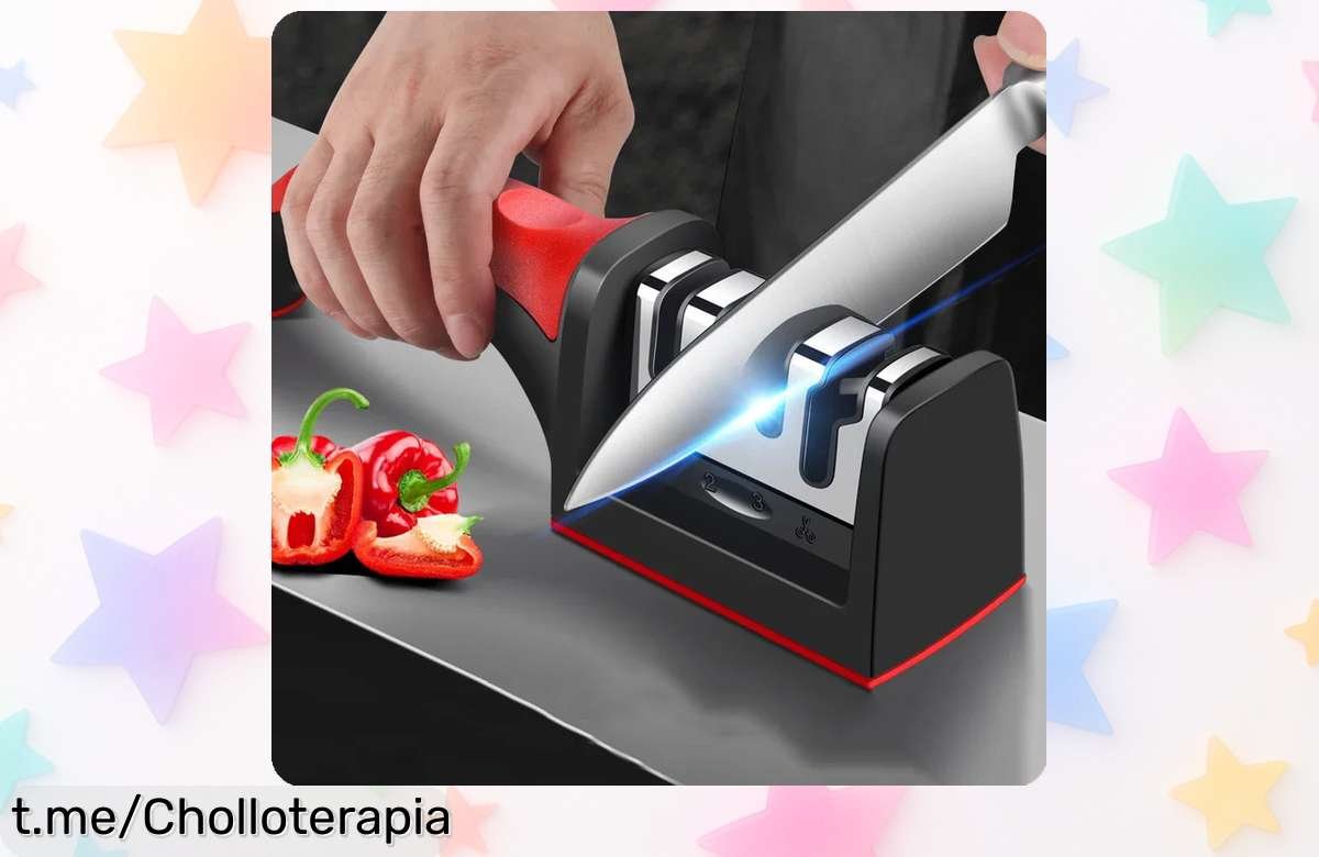 Afilador de cuchillos 3 en 1, ¡deja tus herramientas como nuevas a un precio desquiciado! No te quedes sin él y disfruta cocinando cada día.