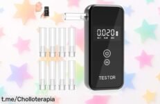 Alcoholímetro digital con pantalla LCD y 8 boquillas reutilizables: ¡hazte con este chollo de precisión que te sorprende a un precio de ganga antes de que se agote!