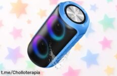 Altavoz Bluetooth portátil Hupoaf 2026: sonidazo y luces RGB ¡y a un precio de locura! Dale ritmo a tu vida con esta oferta única que no puedes dejar pasar.