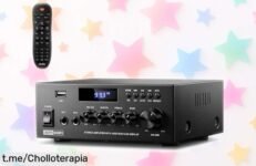 Amplificador de audio Moukey 2.0 con Bluetooth 5.3 y potencia brutal de 300W: ¡ofertón irresistible para tus mejores noches de karaoke o cine en casa! No te quedes sin el tuyo.