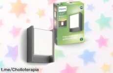Aplique Philips myGarden con luz LED, un ofertón resistente al agua que ilumina tu exterior y llena de buen rollo cada rincón. ¡No te quedes sin el tuyo!