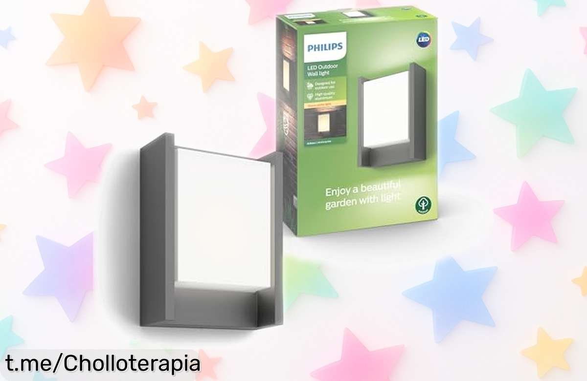 Aplique Philips myGarden con luz LED, un ofertón resistente al agua que ilumina tu exterior y llena de buen rollo cada rincón. ¡No te quedes sin el tuyo!