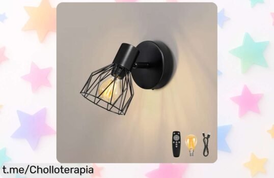 Apliques de pared recargables Dehobo con LED regulable: ¡ofertón para iluminar tu espacio sin cables y darle ese toque especial que sorprende a todos! No te lo pierdas.