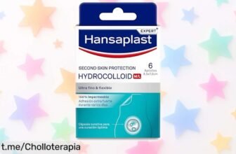 Apósito de hidrocoloide Hansaplast Second Skin M/L en pack de 6, ahora a precio loco: cura rápido y aguanta más de 72 horas. ¡No te quedes sin el tuyo!