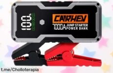 Arrancador de coches CARHEV 7000A: ¡potente, práctico y con un precio tirado! No te quedes sin el tuyo, enciende motores grandes al instante y mantén tus dispositivos cargados.