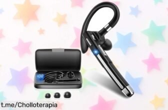 Auricular bluetooth mono Xoruezls V6.1 con cancelación de ruido y una batería increíble de 100h, llévatelo a precio de risa y disfruta sin cables ni líos en cualquier lugar ¡hazlo tuyo ya!