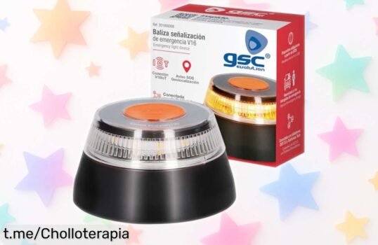 Baliza de emergencia V16 GSC Evolution que se activa sola y manda tu ubicación a la DGT, ¡una oferta increíble para estar siempre seguro en carretera!