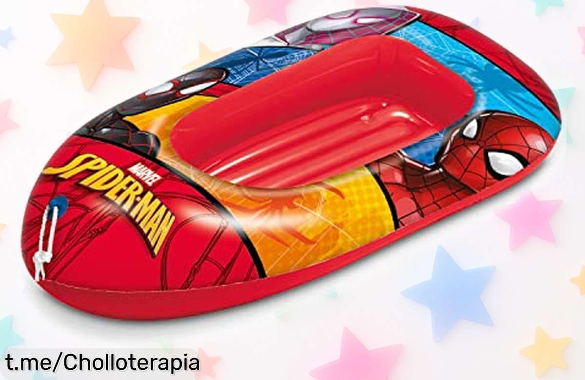 Barca hinchable para bebés Mondo Toys Spiderman, el ofertón perfecto para que los peques floten con seguridad y disfruten a lo grande. ¡No dejes pasar esta ocasión!