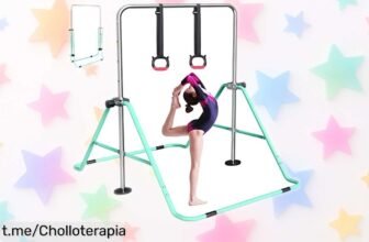 Barra de gimnasia plegable FBSPORT para que los peques se diviertan mejorando su flexibilidad y equilibrio en casa, ¡aprovecha esta oferta increíble antes de que se acabe!
