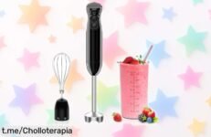 Batidora de mano 3 en 1 BonsenKitchen a un precio que te hará sonreír, ¡prepara deliciosas sopas y batidos sin complicaciones y llévatela ya!