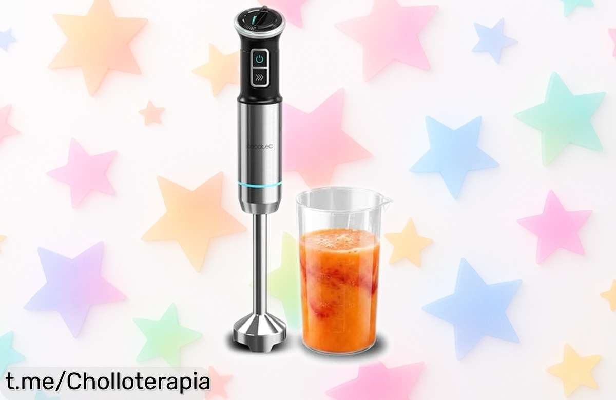 Batidora de mano Cecotec Power Neutron 1100MAX: Oferta brutal con cuchillas de titanio ¡No dejes escapar este super chollo para preparar tus recetas favoritas!