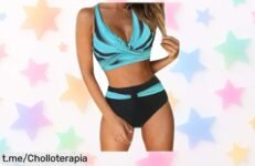 Bikini de mujer con estampado floral y control de vientre, ¡ofertón espectacular que realza tu figura! Aprovecha la oportunidad y luce fabulosa en tus días de playa.