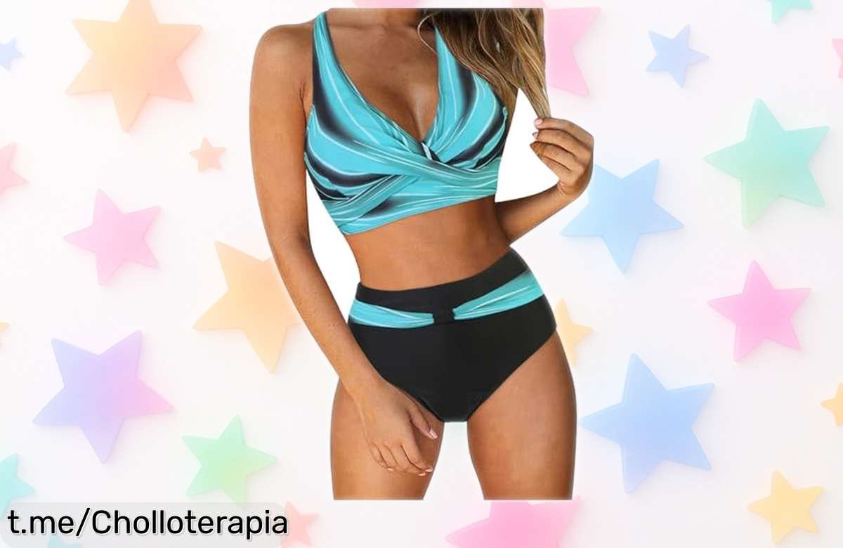 Bikini de mujer con estampado floral y control de vientre, ¡ofertón espectacular que realza tu figura! Aprovecha la oportunidad y luce fabulosa en tus días de playa.