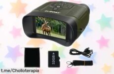 Binoculares de visión nocturna Svbony 8X con cámara 4K, un super chollo para aventureros: ¡ve hasta 300m en la oscuridad y captura cada momento! No dejes escapar esta oportunidad.