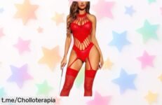Bodystocking sexy de RSLOVE que desata pasiones: diseño espectacular y tela resistente a precio loco, ¡no te lo pierdas y echa fuego en tus noches especiales!