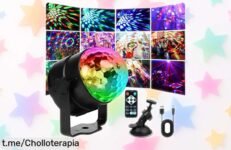 Bola de discoteca URAQT con 7 colores y control remoto, perfecta para animar cualquier fiestorro; ¡aprovecha esta oferta que te flipará antes de que se acabe!