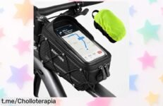 Bolsa impermeable para bici con pantalla táctil y triple sujección, ¡un chollazo que facilita tus rutas sin complicaciones! ¡No dejes pasar esta oportunidad única!