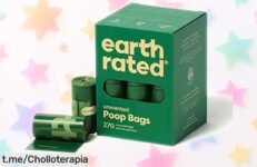 Bolsas para perros Earth Rated: 270 unidades extragruesas a un precio increíble que hará de tus paseos una experiencia sin preocupaciones y con total tranquilidad. ¡No te quedes sin ellas!