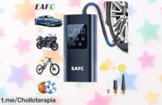 Bomba de aire inalámbrica para coche y bici que infla al instante: ¡no te pierdas este precio loco y dale vida a tus aventuras ahora mismo!