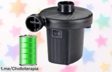 Bomba inflable eléctrica EAFC 220V/12V con 3 boquillas, ideal para tus días de acampada. Oportunidad única: llévala a casa y disfruta al máximo cada momento fuera.