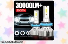 Bombillas LED 300W para faros y antinieblas de coche, ¡ilumina tu camino con un precio increíble! Aprovecha este chollazo antes que se acabe.