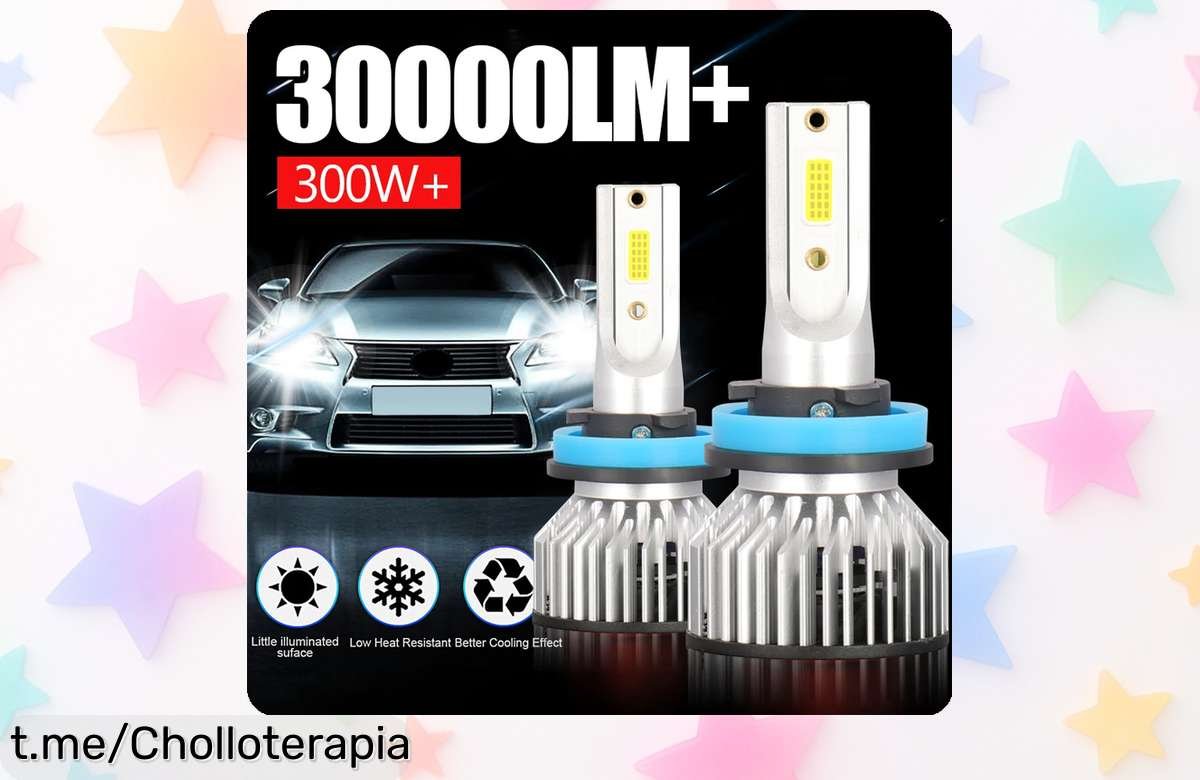 Bombillas LED 300W para faros y antinieblas de coche, ¡ilumina tu camino con un precio increíble! Aprovecha este chollazo antes que se acabe.