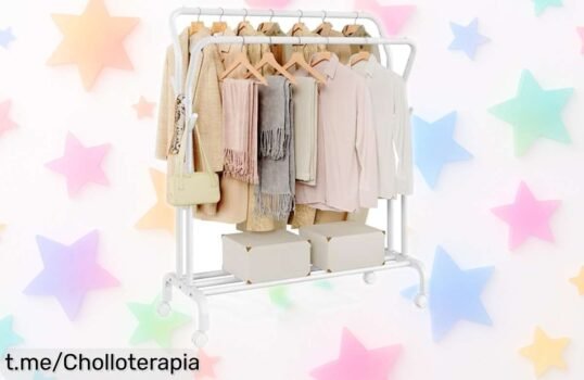 Burro para ropa con ruedas SONGMICS, ¡experiencia amplia y diseño práctico que aguanta hasta 100 kg a un precio loco! No dejes pasar esta oferta increíble.