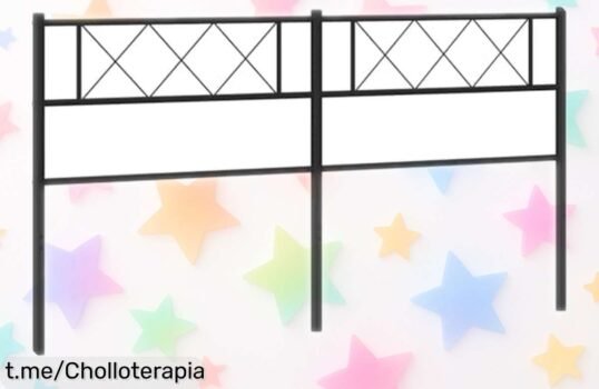 Cabecero de cama metal negro vidaXL, elegante y resistente a precio loco que transformará tu dormitorio en un lugar único ¡Aprovéchalo antes de que se agote!