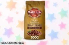 Café en grano Marcilla Gran Aroma 500g, la explosión de sabor que transformará tus mañanas. ¡Aprovecha este chollo y eleva tu café a otro nivel hoy mismo!